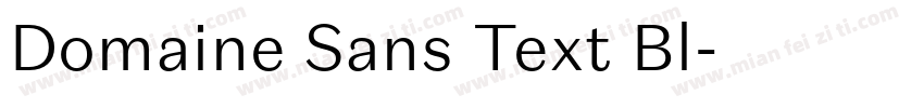 Domaine Sans Text Bl字体转换